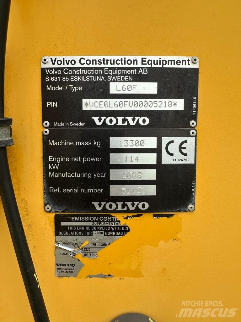 Volvo L60F Chargeuse sur pneus