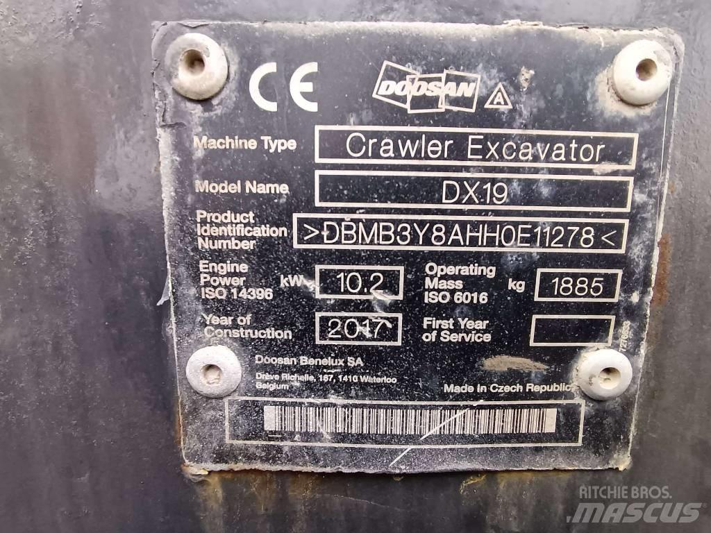 Doosan DX 19 Mini pelle < 7t