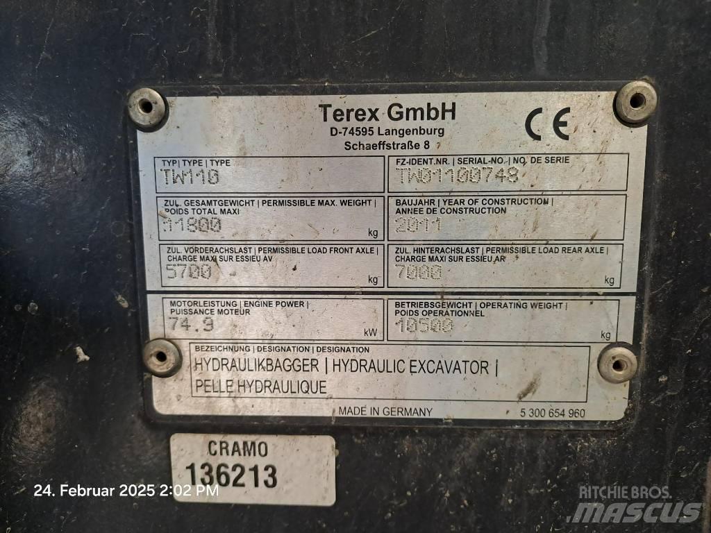 Terex TW 110 Pelle sur pneus