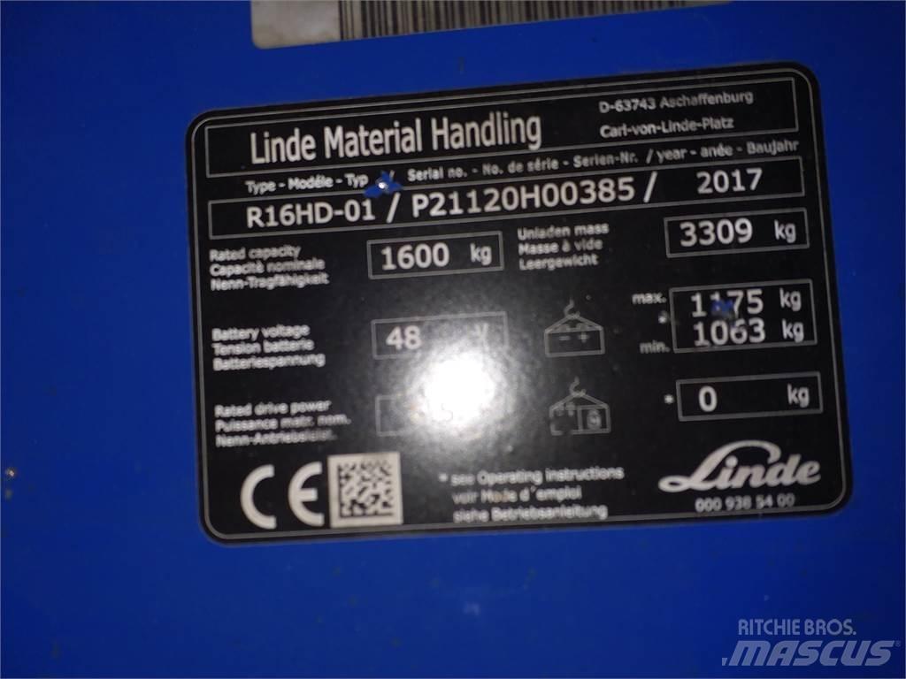 Linde R16HD Chariot à mât rétractable