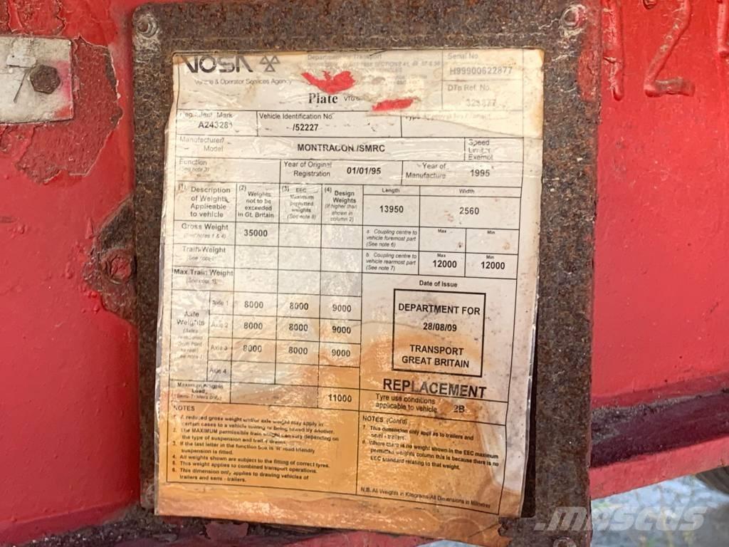 Montracon 3 Axles Semi remorque surbaissée