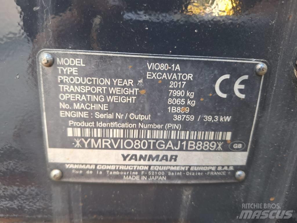 Yanmar Vio 80-1A Mini pelle 7t-12t