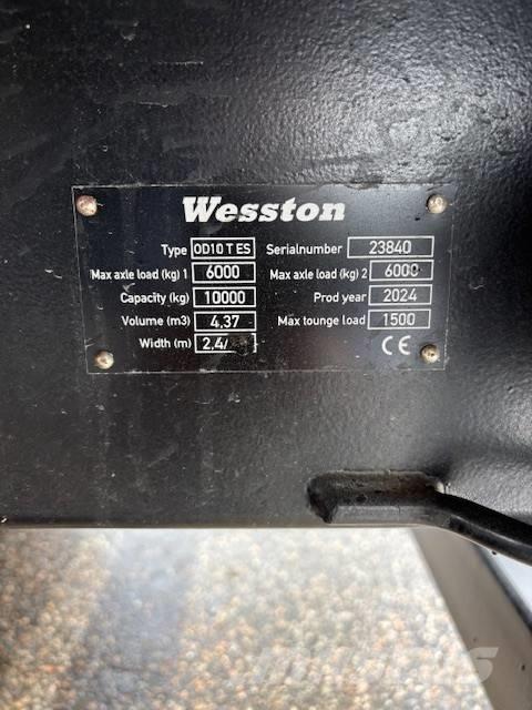  wesston Tippvagn Remorque benne