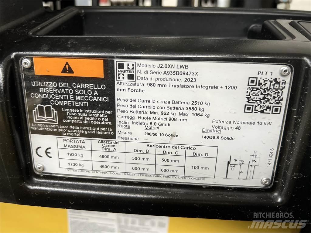 Hyster J2.0XN/ NEU Chariots élévateurs électriques