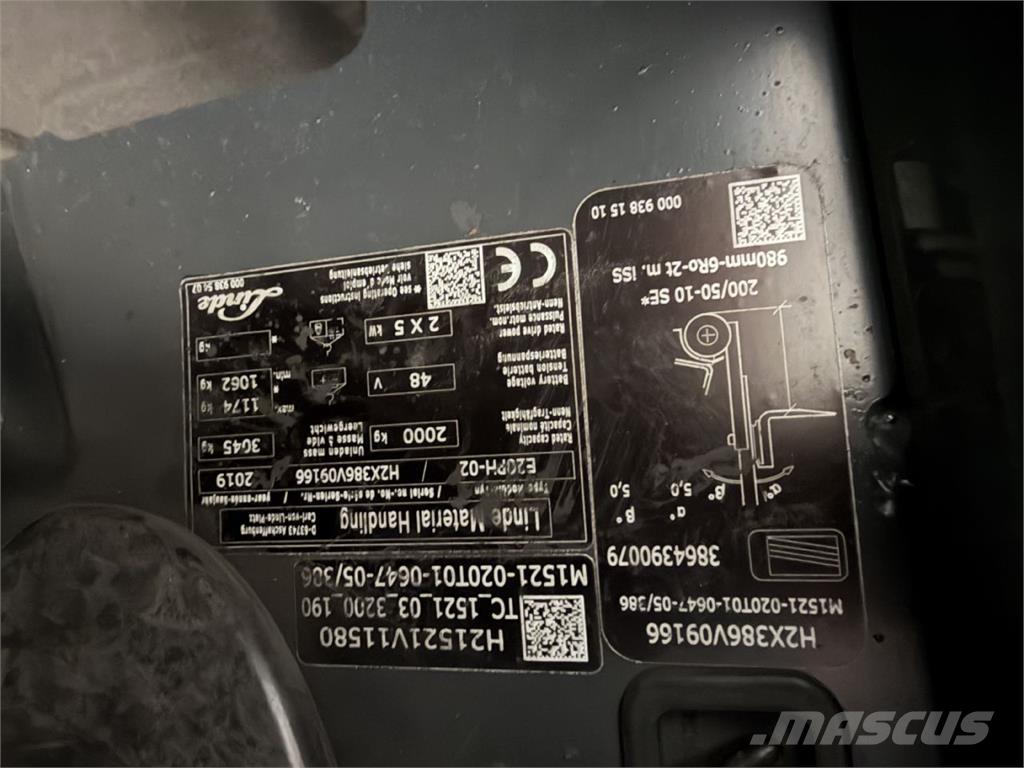 Linde E 20PH-02 Chariots élévateurs électriques