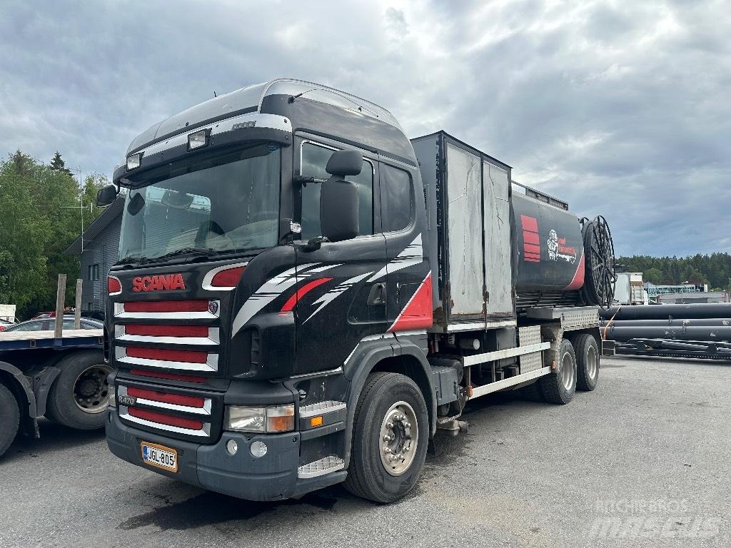 Scania R470 6x2 Camion aspirateur, Hydrocureur