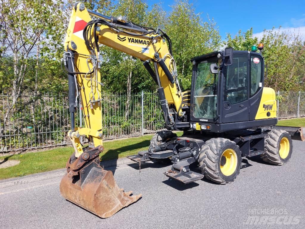 Yanmar B95W Pelle sur pneus