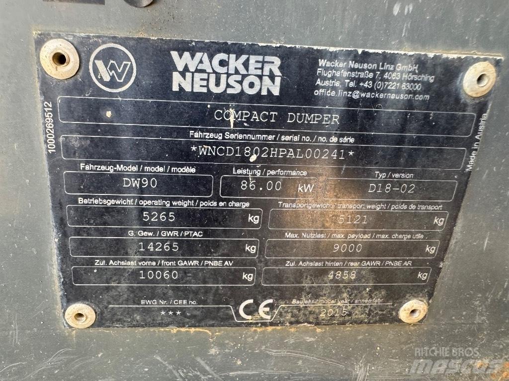 Wacker Neuson DW 90 Mini tombereau