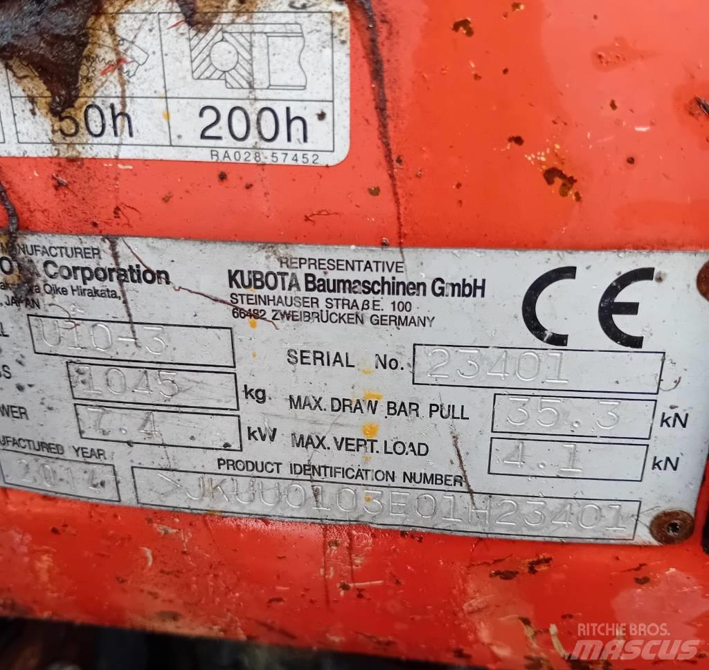Kubota U 10-3 Mini pelle < 7t