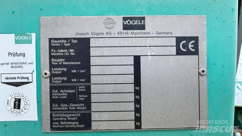 Vögele Super 1800-2 Finisseur