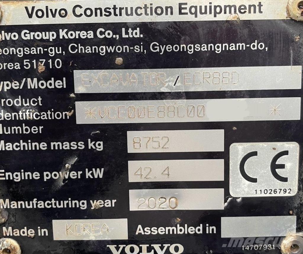 Volvo ECR 88 D Pro Mini pelle 7t-12t