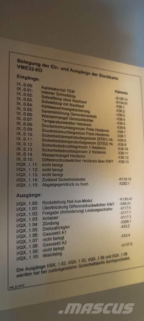 MWM TBG 620 V16 K Générateurs au gaz