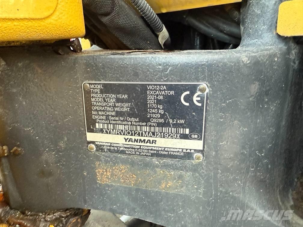Yanmar Vio 12 Mini pelle < 7t