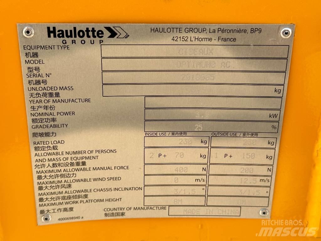 Haulotte OPTIMUM 8 Nacelle ciseaux