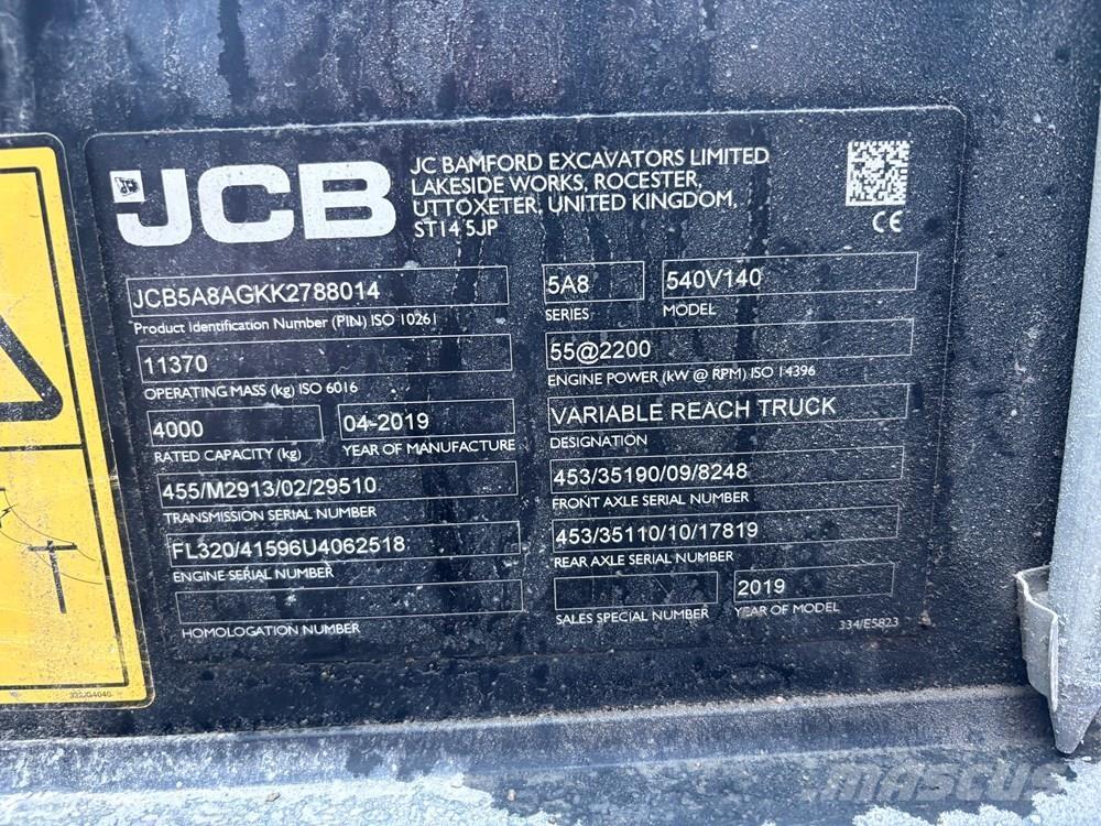 JCB 540V140 Chariot télescopique