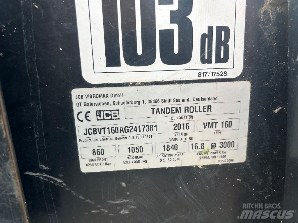 JCB VMT160-80 Rouleaux tandem
