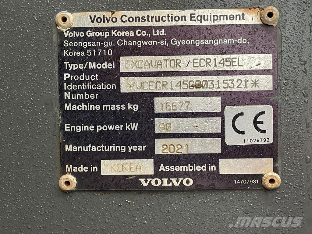 Volvo ECR145EL Pelle sur chenilles