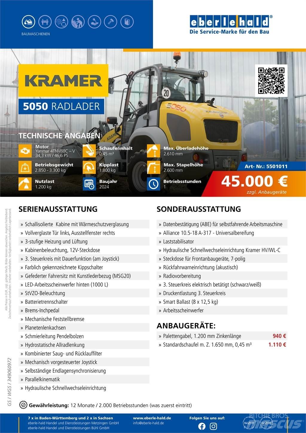 Kramer 5050 Chargeuse sur pneus