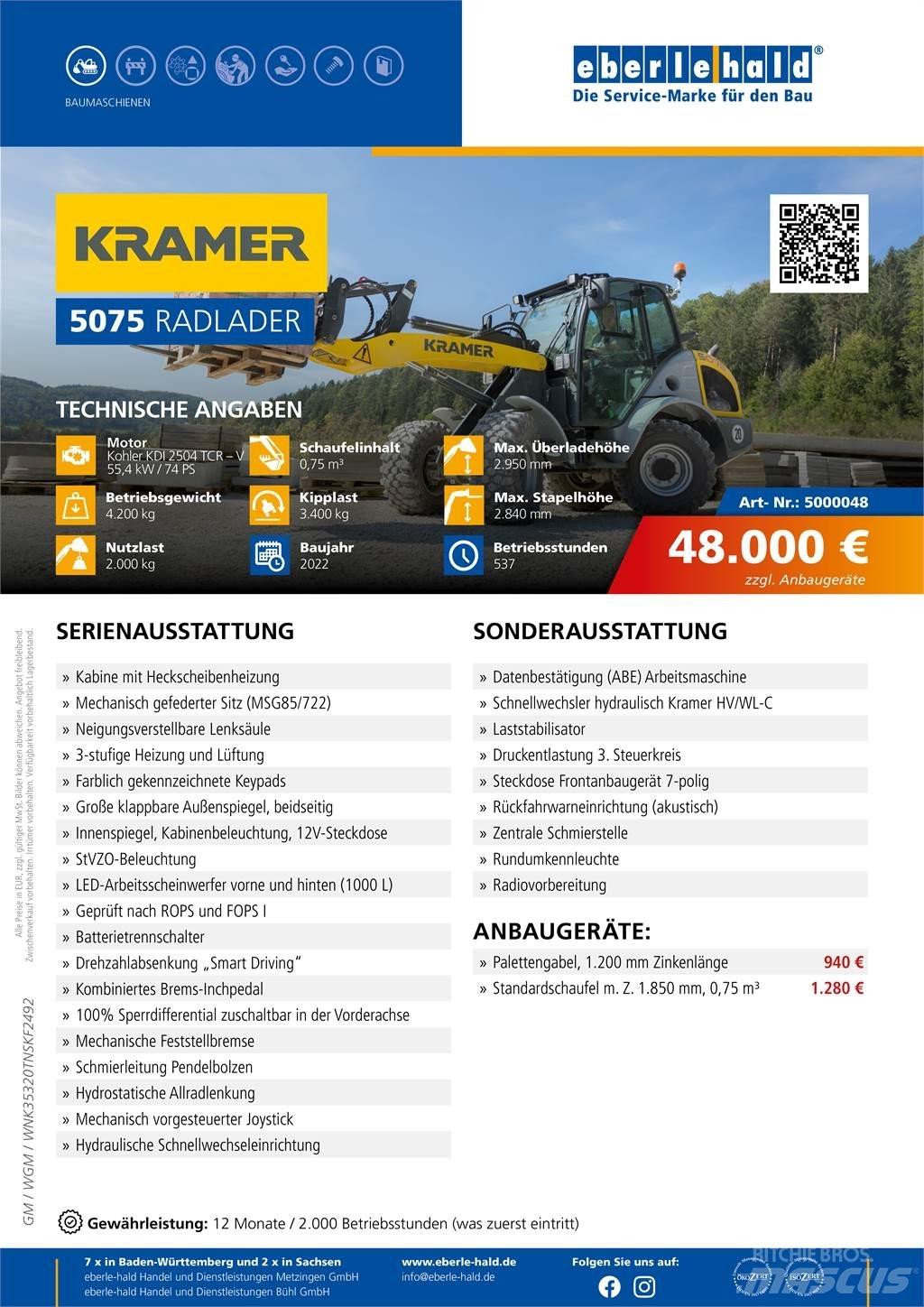 Kramer 5075 Chargeuse sur pneus