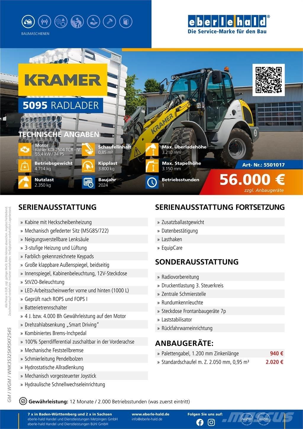 Kramer 5095 Chargeuse sur pneus