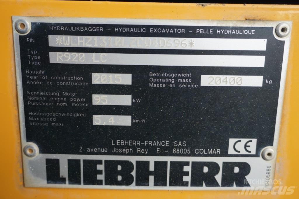 Liebherr R 920 LC Pelle sur chenilles