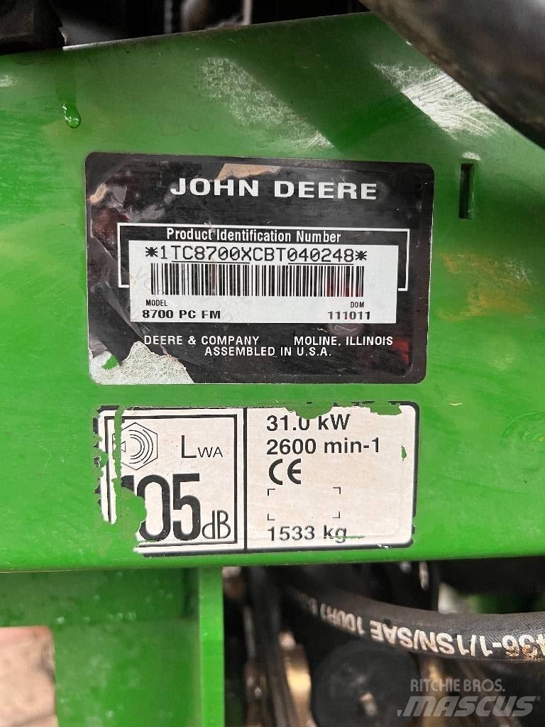 John Deere 8700 Tondeuses pour fairway