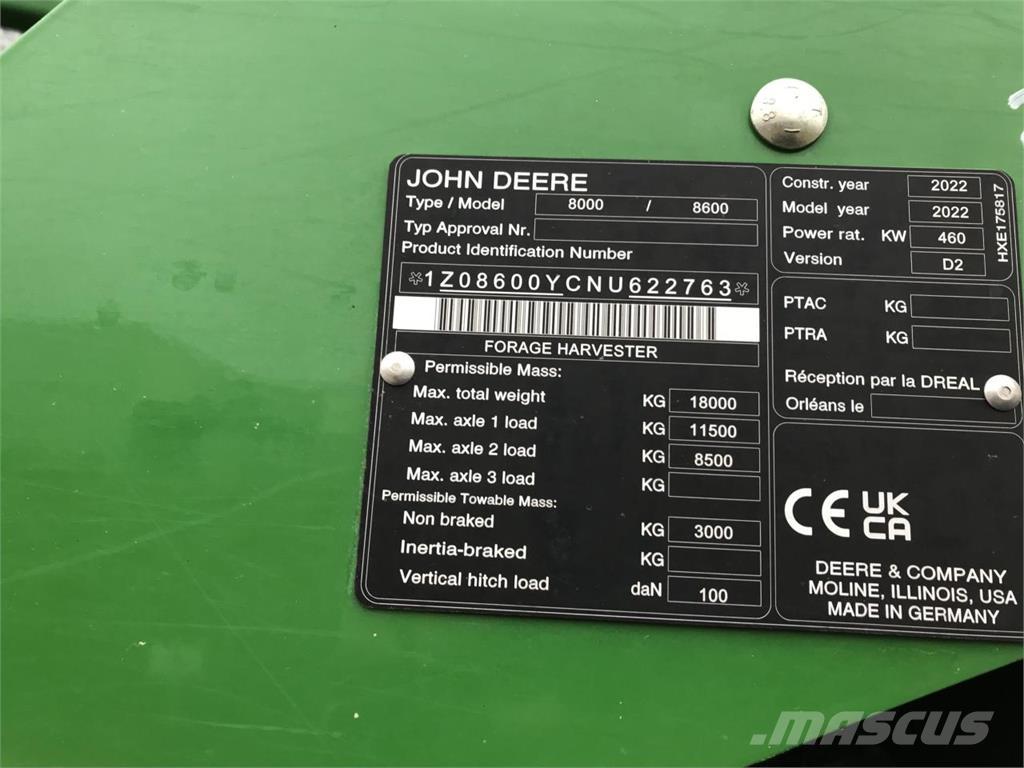 John Deere 8600 Ensileuse automotrice