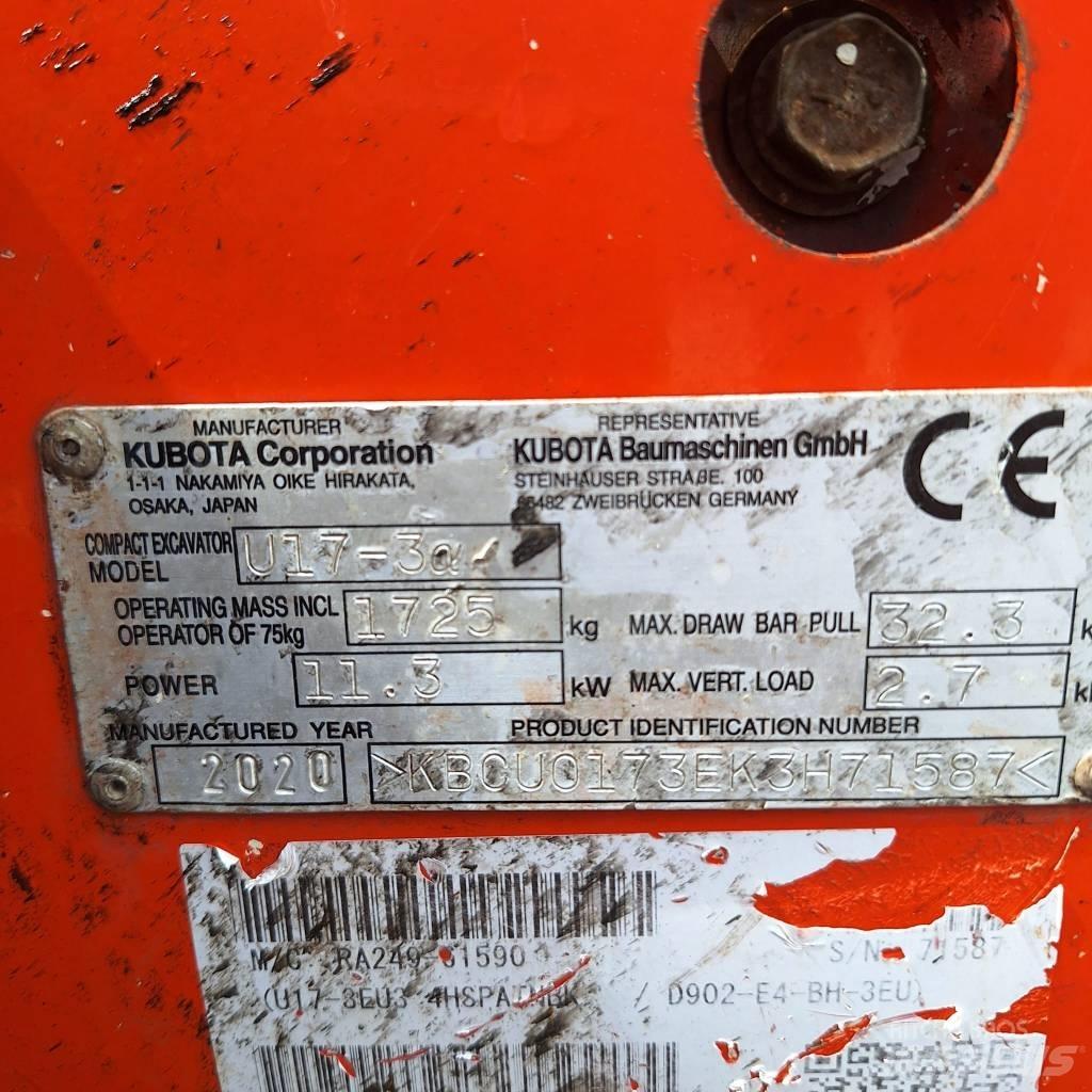 Kubota U 17-3 Mini pelle < 7t