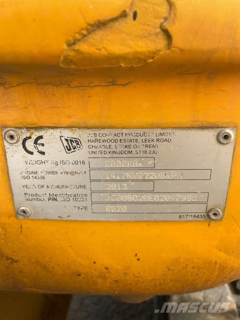 JCB 8020 Mini pelle < 7t