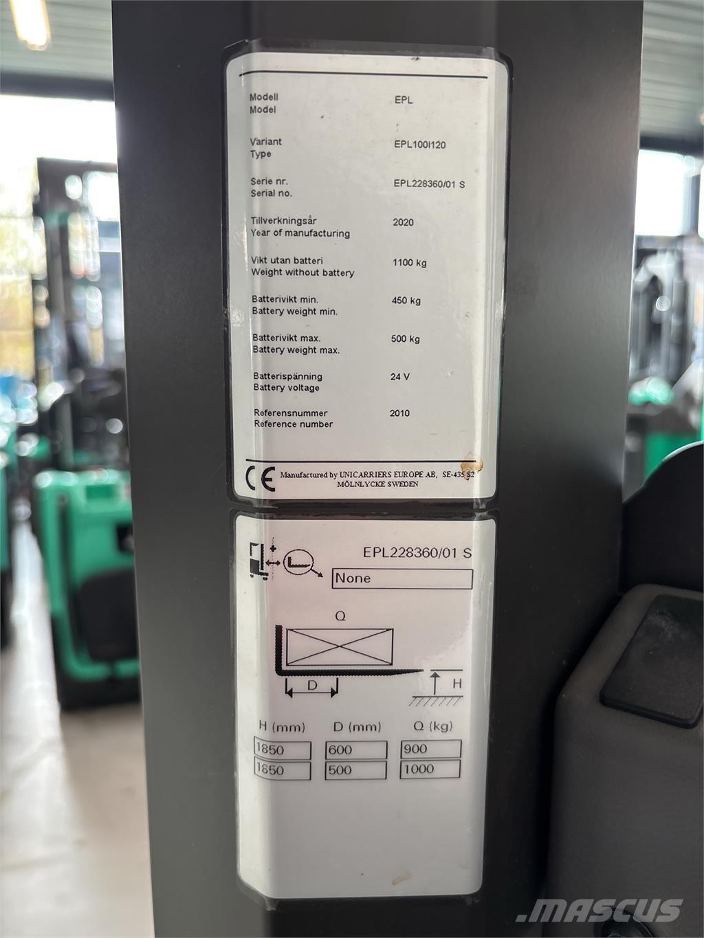 UniCarriers EPL100 Préparateur de commande au sol