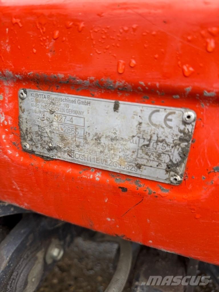 Kubota U 27-4 Mini pelle < 7t