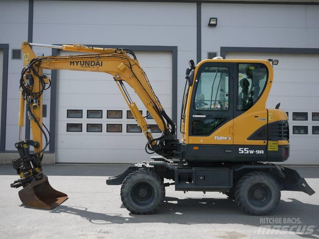 Hyundai R 55W-9A Pelle sur pneus