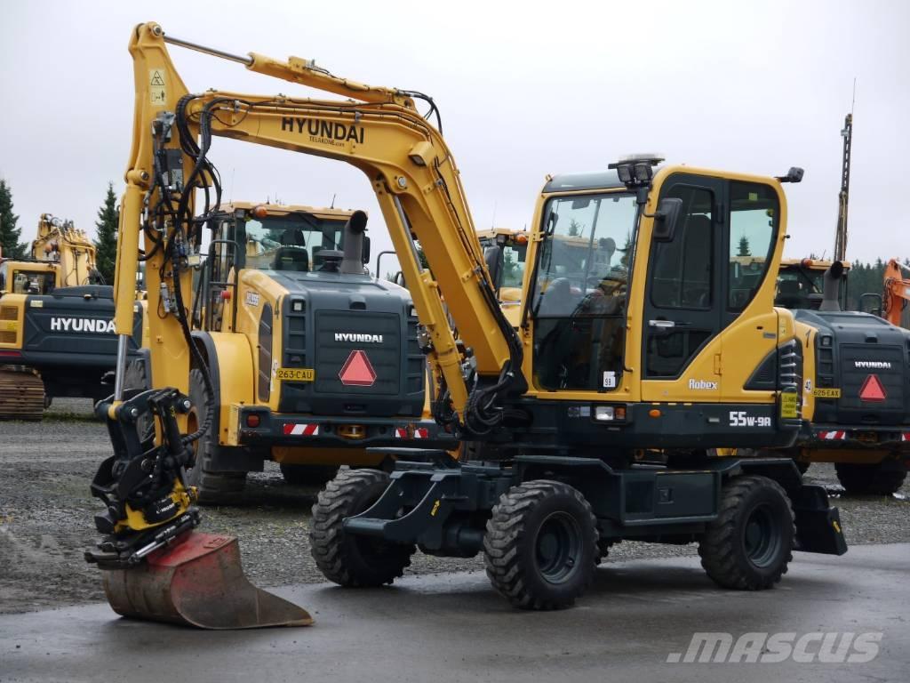 Hyundai R 55W-9A Pelle sur pneus