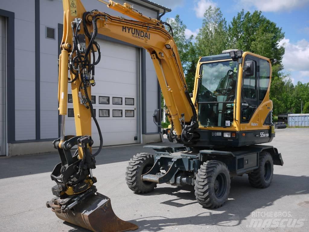Hyundai R 55W-9A Pelle sur pneus