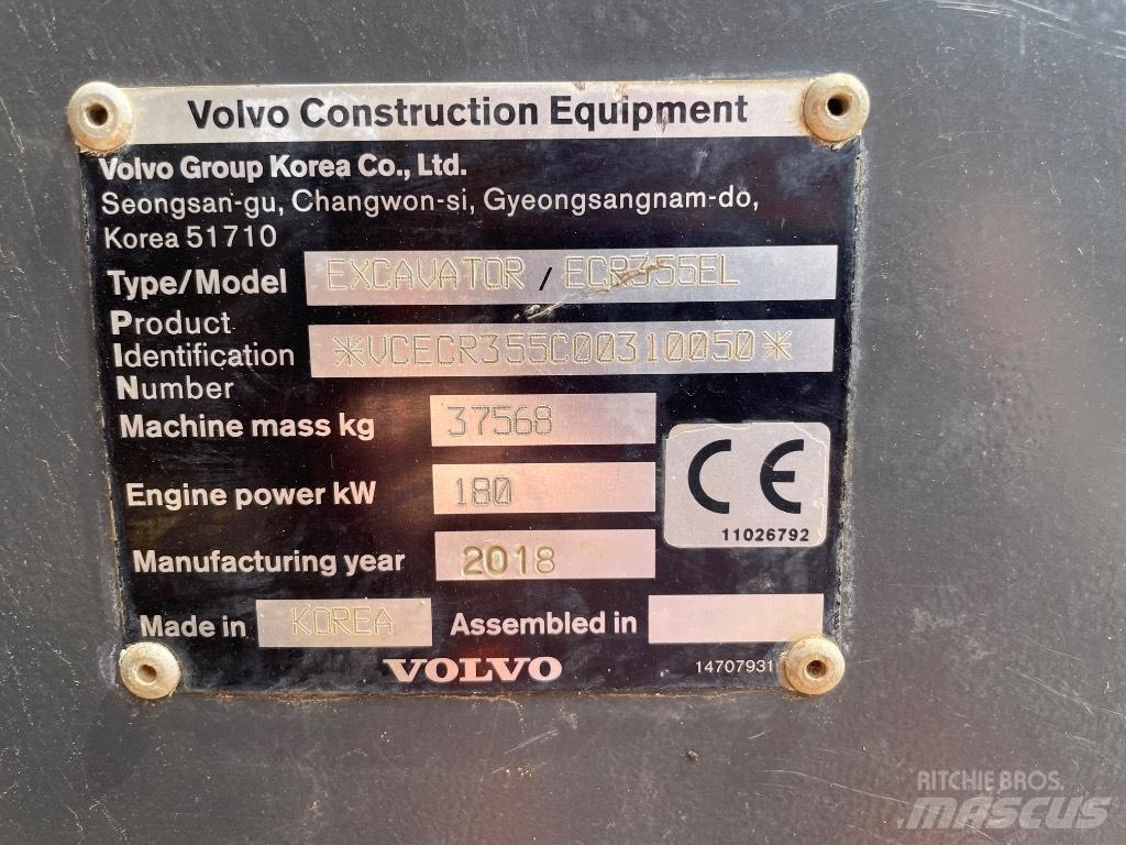 Volvo ECR 355 EL Pelle sur chenilles