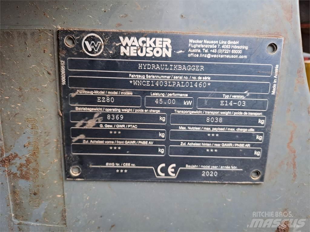 Wacker Neuson EZ80 Pelle sur chenilles