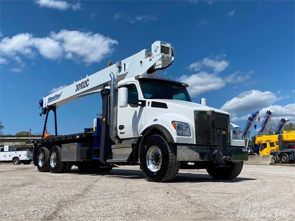 Manitex 30102 C Camion plateau ridelle avec grue