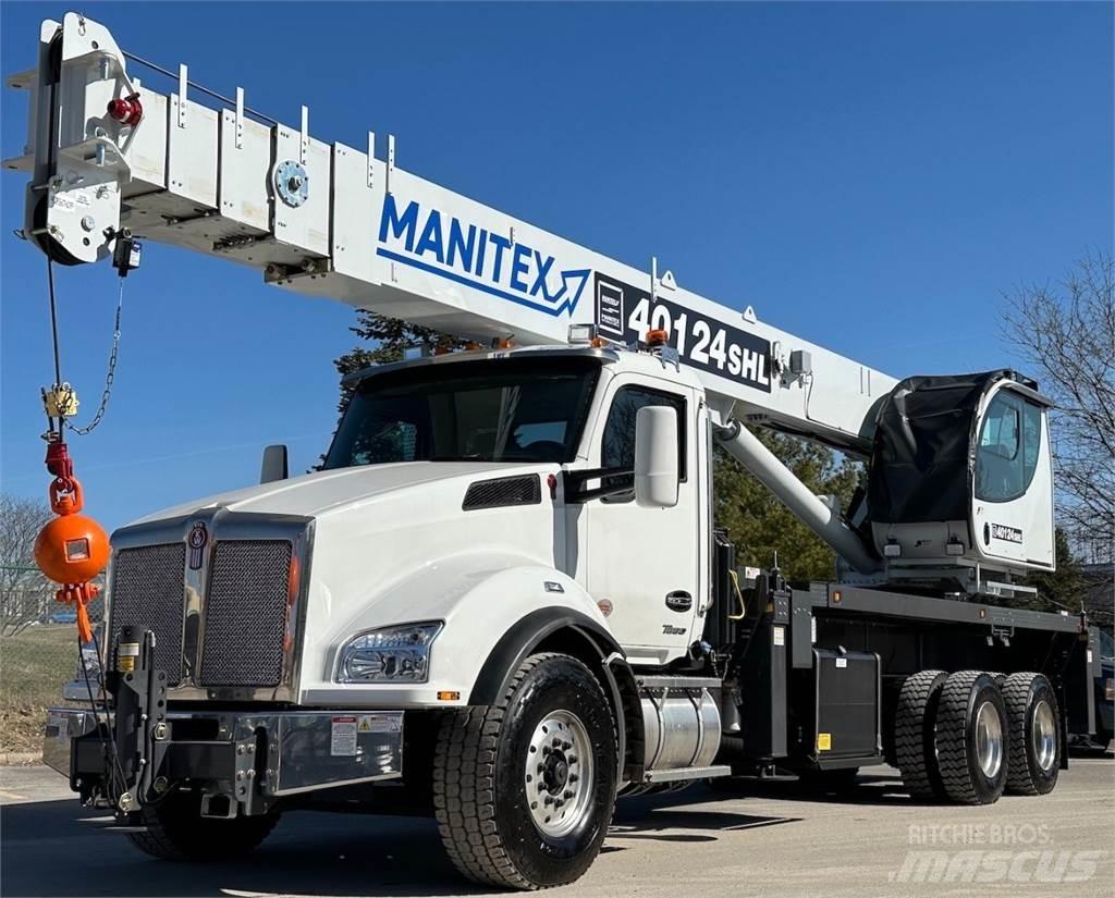 Manitex 40124 SHL Camion plateau ridelle avec grue