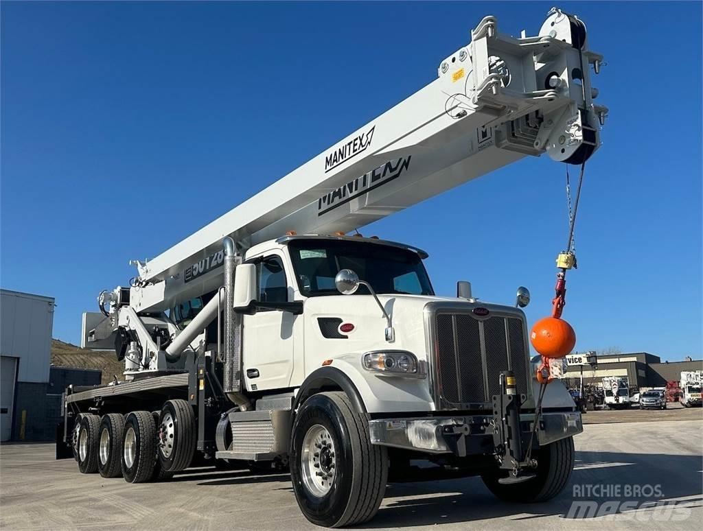 Manitex 50128 SHL Camion plateau ridelle avec grue