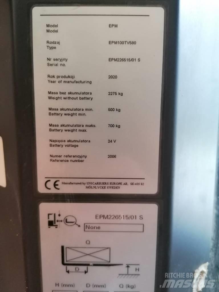 UniCarriers EPM100 Préparateur de commande haute levée