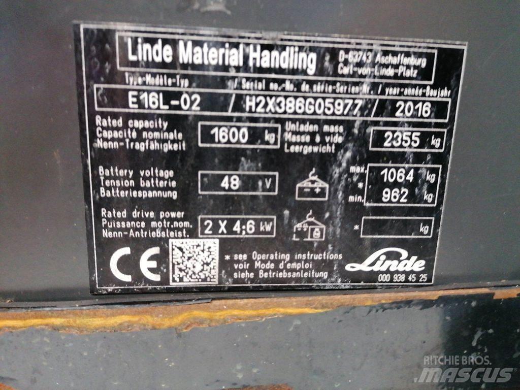 Linde E16L-02 Chariots élévateurs électriques