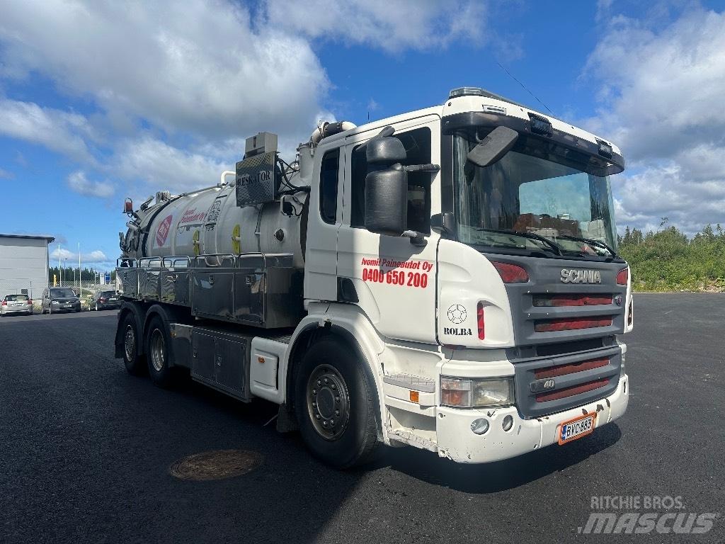 Scania P340 6x2*4 Camion aspirateur, Hydrocureur