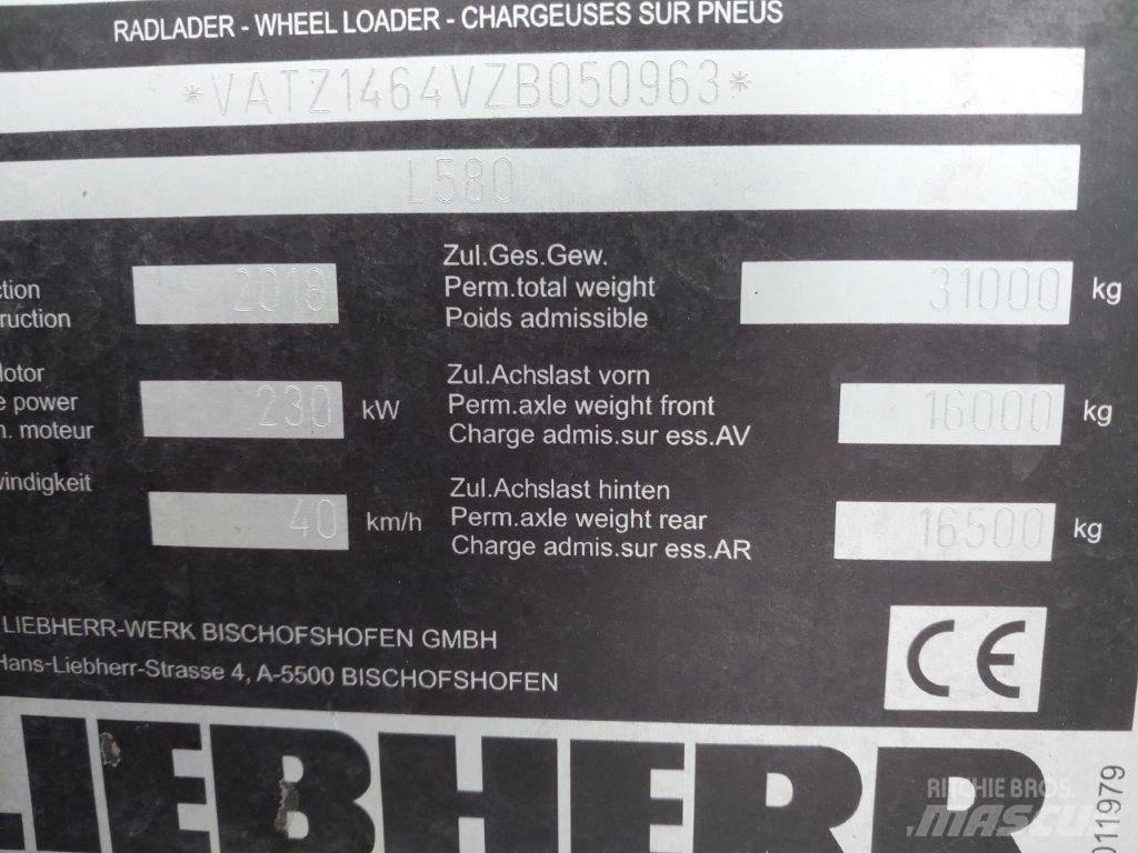 Liebherr L 580 Chargeuse sur pneus