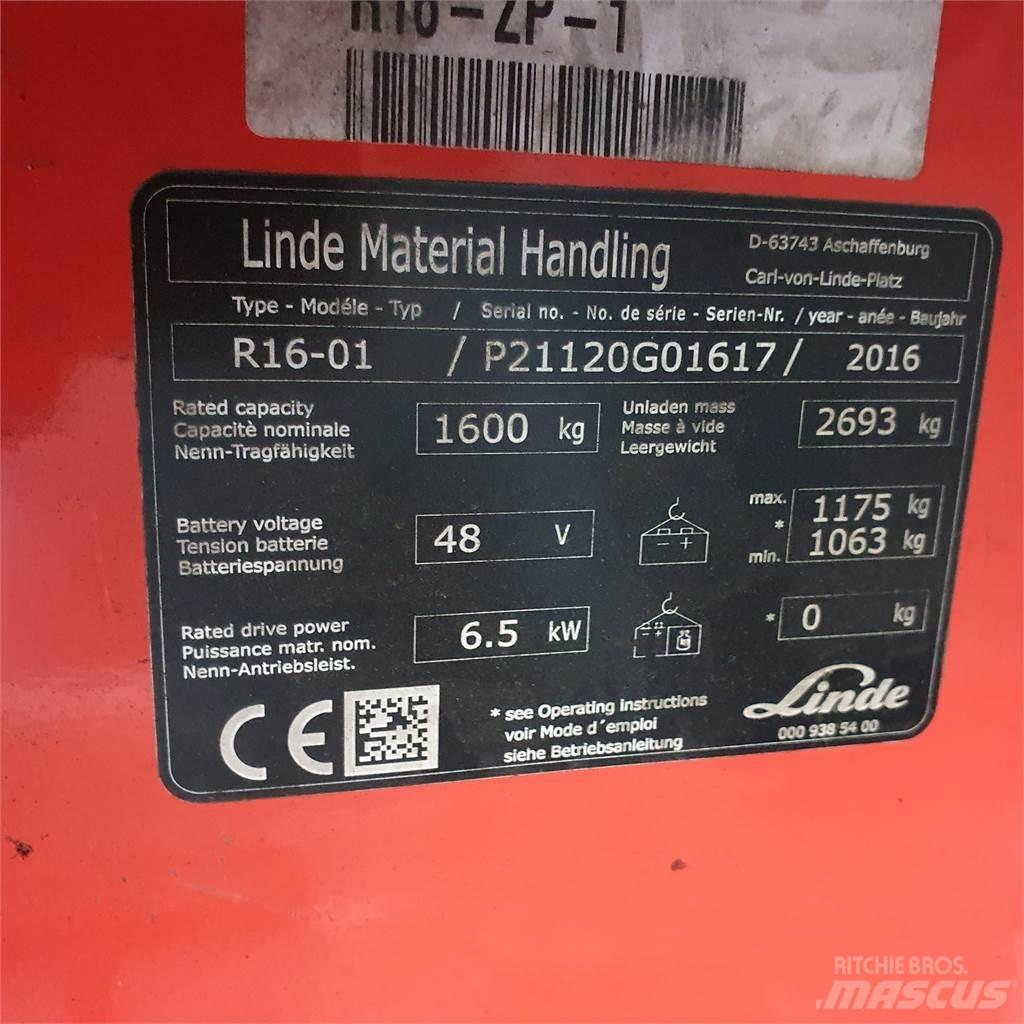 Linde R16 Chariot à mât rétractable