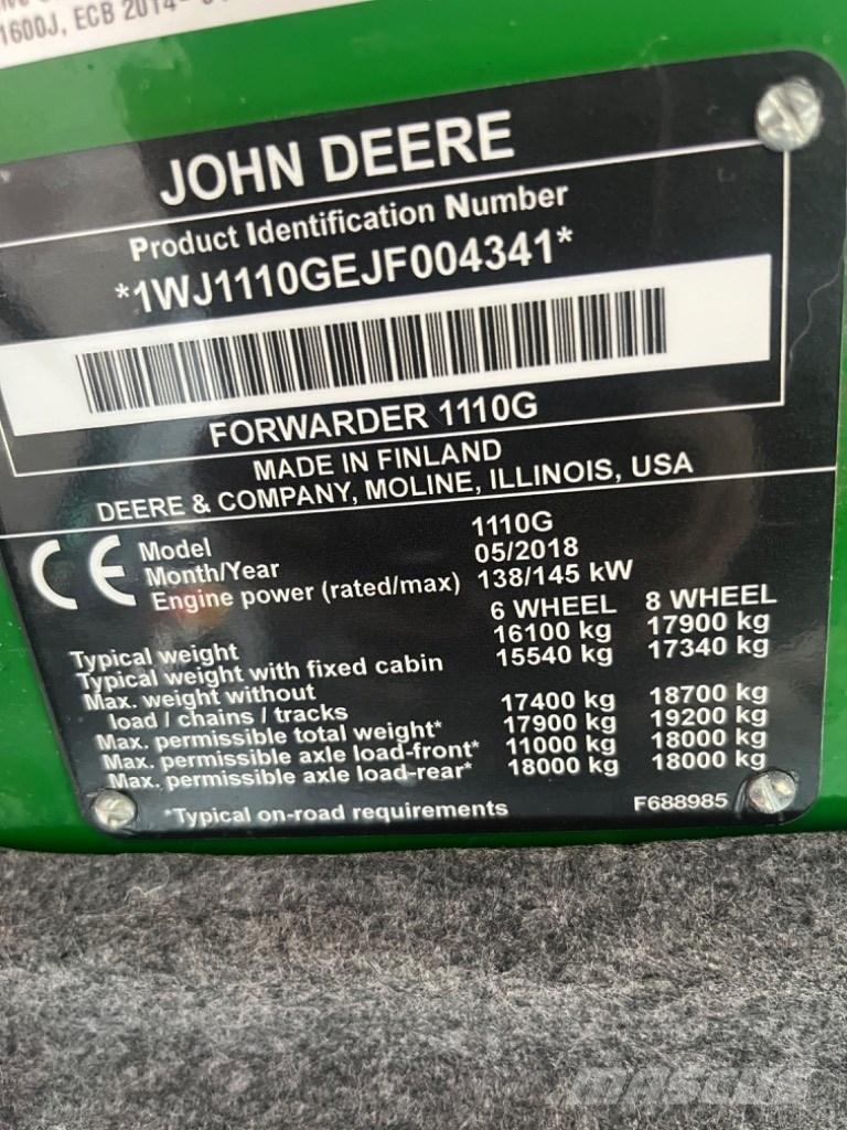 John Deere 1110G Porteur
