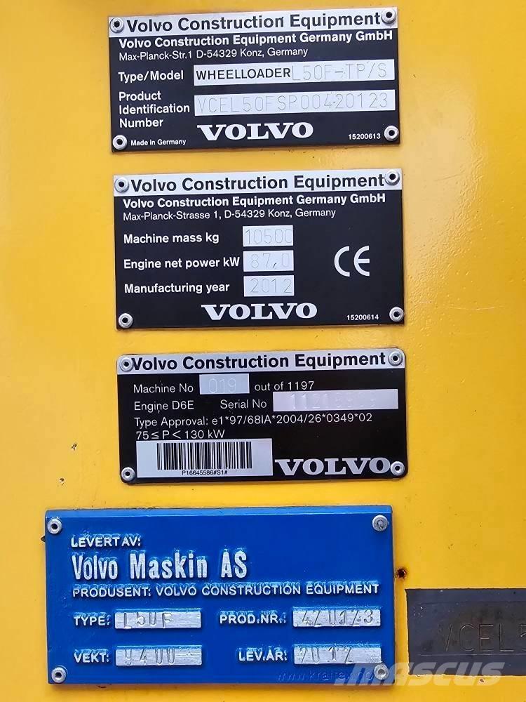 Volvo L 50 F Chargeuse sur pneus