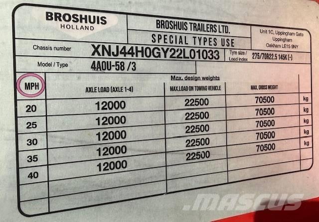 Broshuis 4A0U-58 / 3 Autre remorque