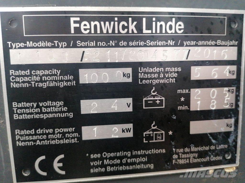 Linde L10B Gerbeur accompagnant