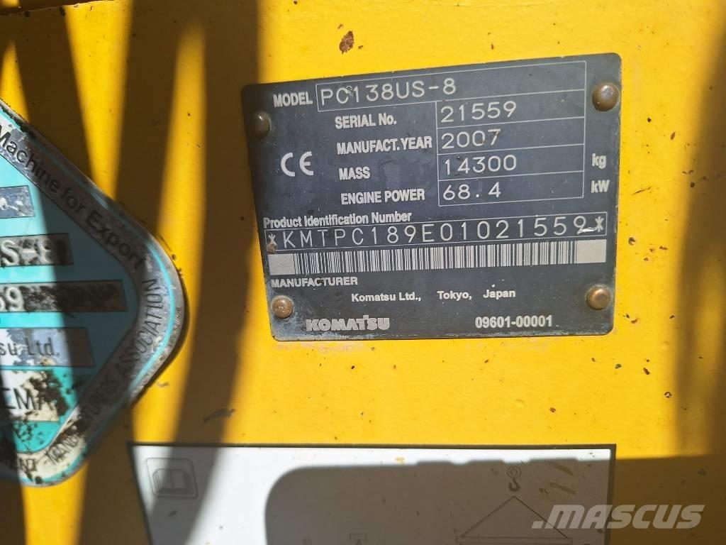 Komatsu PC 138 US-8 Pelle sur chenilles