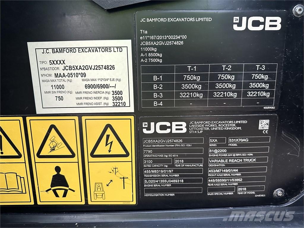 JCB 531-70 Agri Télescopique agricole